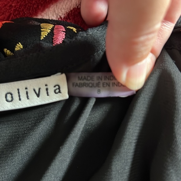 NWOT Alice and Olivia Floral Embroidered Mini Dress - Size 8 - Picture 11 of 13